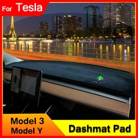car dashboard cover dashmat dashboard mat for tesla model 3 y non slip protector sun cover pad anti uv carpet