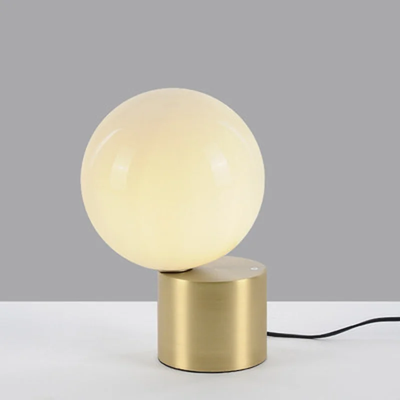 Нордический стеклянный глобус светодиодный настольный светильник для спальни