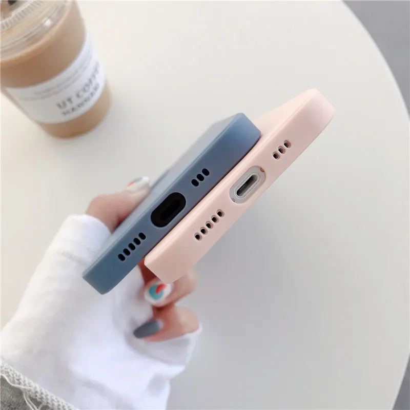 

Candy Soild Color Silicone Phone Cases For iPhone 12 Mini 11 Pro Max XR X 8 7 SE 2020 6 6S Plus 12 Pro XS Max Case Back Cover