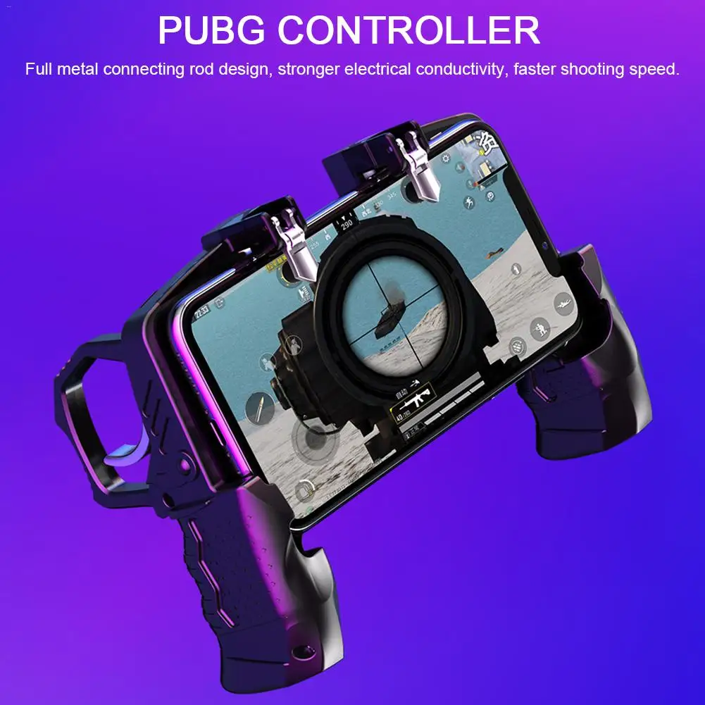 K21 четыре пальца PUBG игровой контроллер геймпад металлическая кнопка пуска съемки