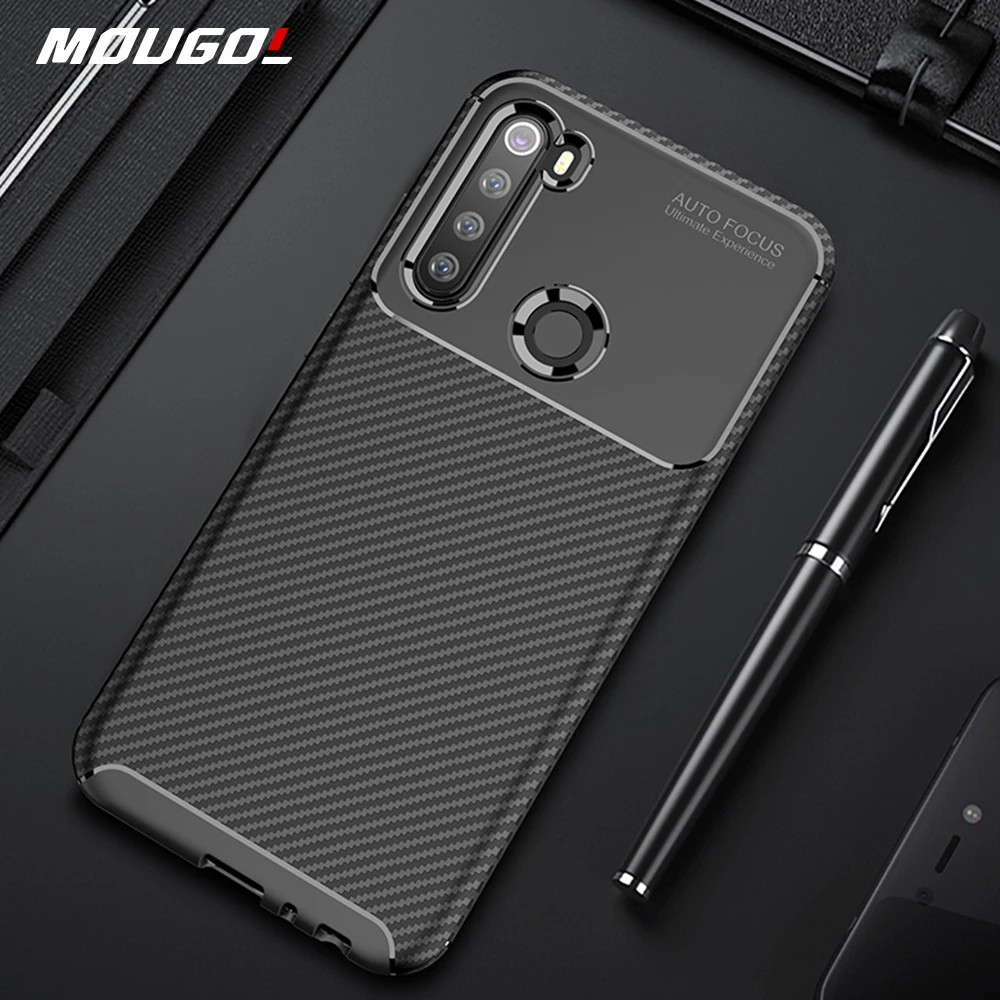 Чехол для Xiaomi Redmi Note 8T Роскошный чехол из углеродного волокна противоударный