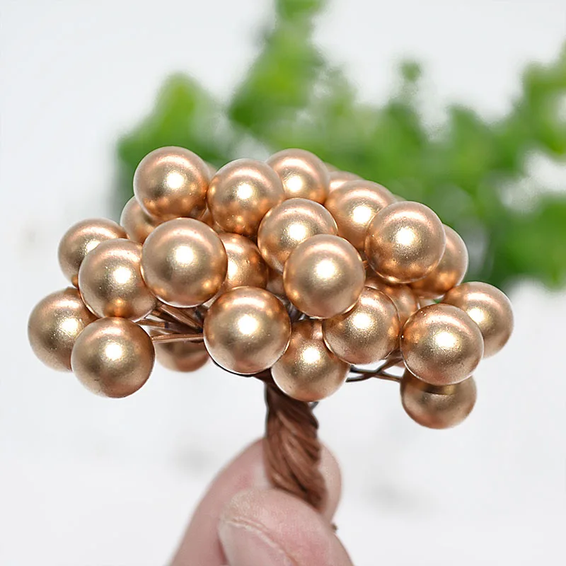 100 шт. 1 см мини-ягоды разноцветные искусственные цветы вишневый гранат тычинки