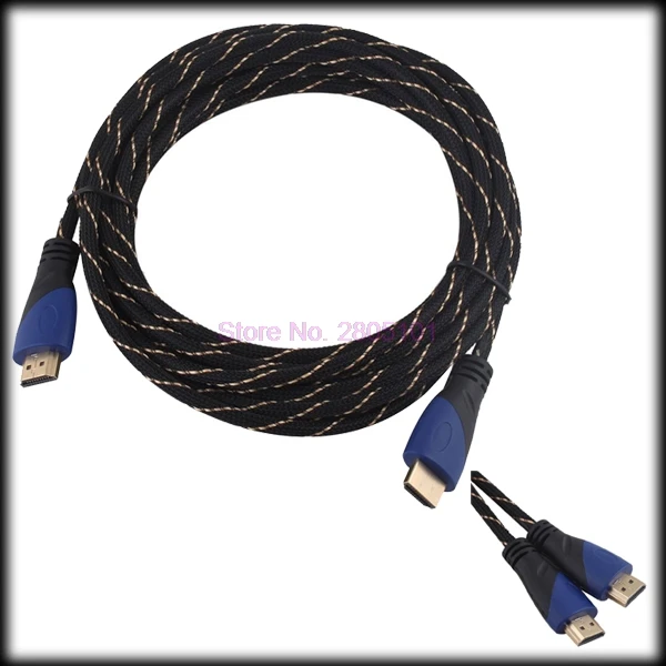 

by DHL or EMS 200 pieces 5M 16FT HDMI Cable 5m V1.4 Gold Plated Plug 3D 1080p for LCD DVD HDTV