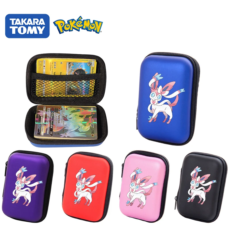 

Sylveon Pokemon Cards Holder Eevee Pikachu Game Cards Album Hard Anime Pokemon Album Playing Cards Collect Box Toy Kawaii Gift