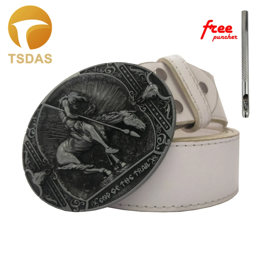 Ковбойская пряжка для ремня с серебряным металлическим покрытием Мужская