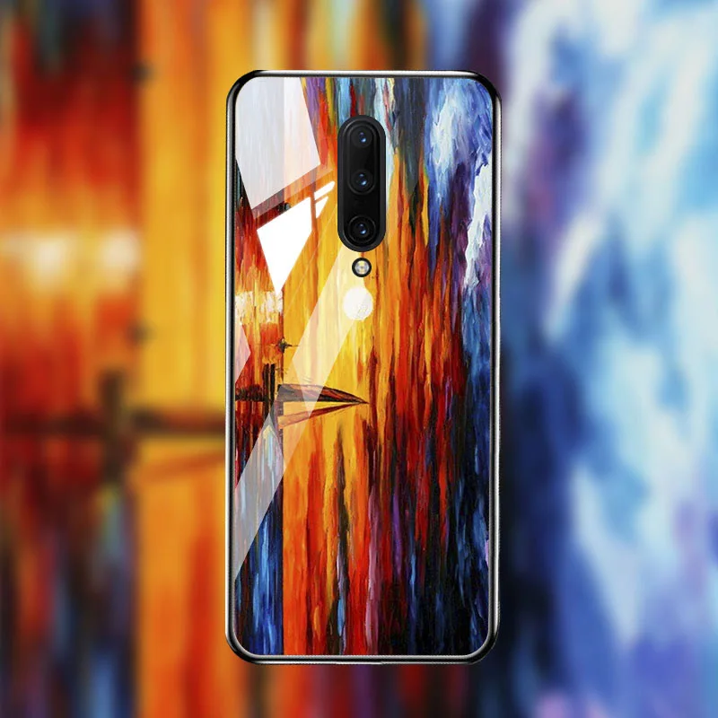 M003 Чехол из закаленного стекла для Oneplus 7T 7 Pro чехол s On для One plus 7T 7 Pro Чехол Coque Funda Bumper Coque для OnePlus 7 Pro - Цвет: M003