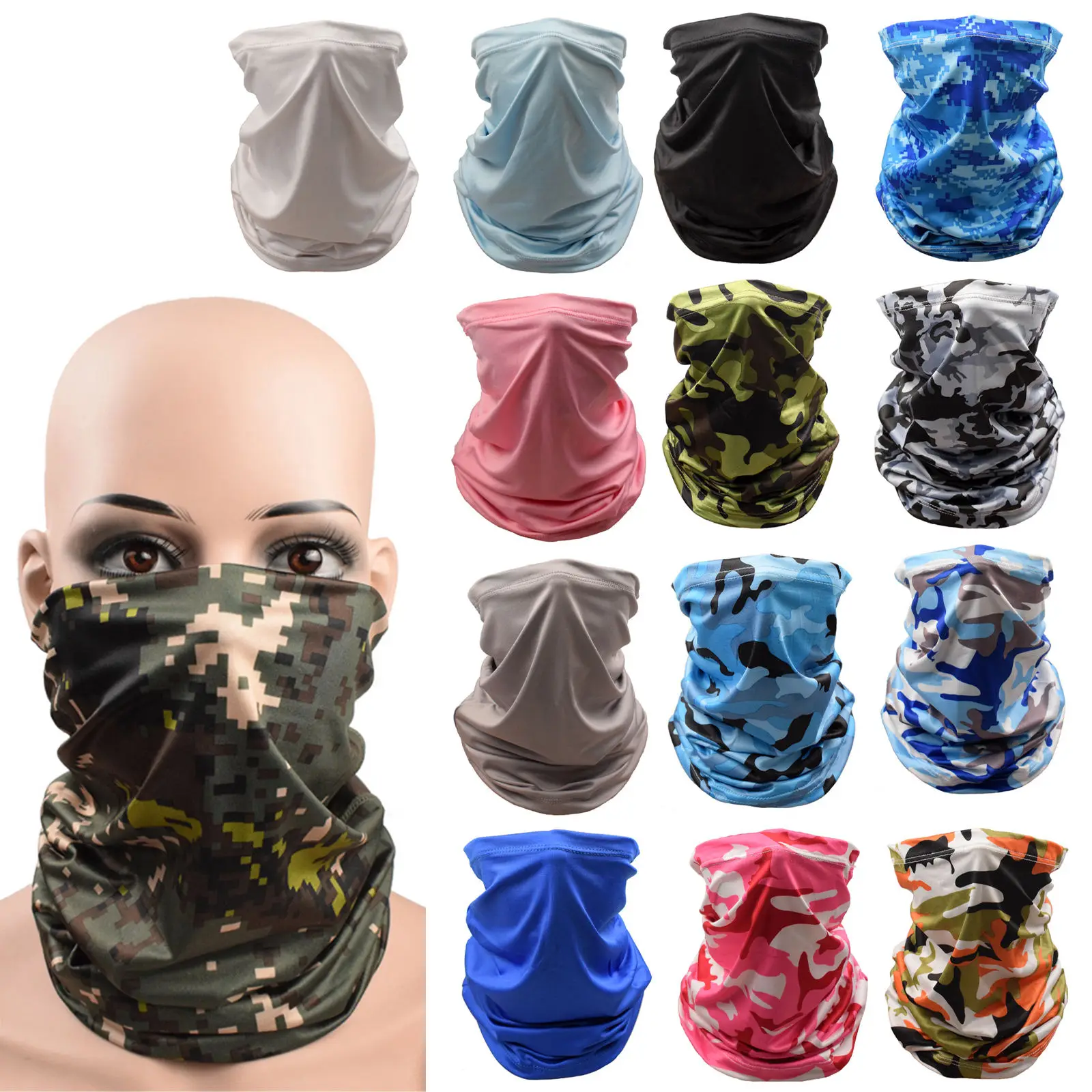 

Cooling Neck Gaiter Face Mask Neck Wraps Breathable Balaclava Bandanas for Men Women