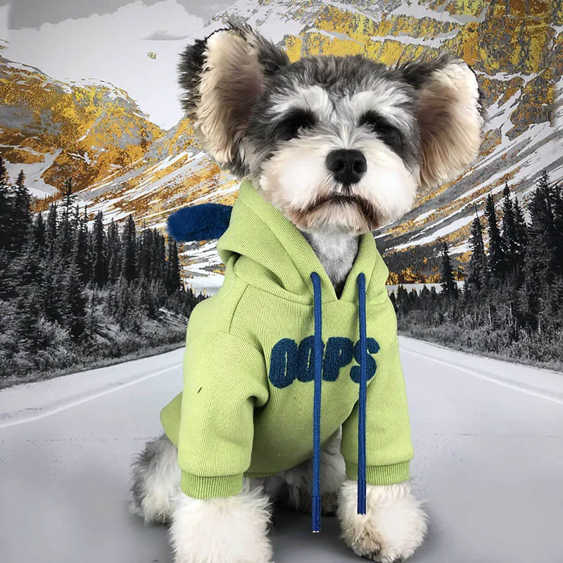 Одежда для собак с героями мультфильмов зимние теплые толстовки из мягкого