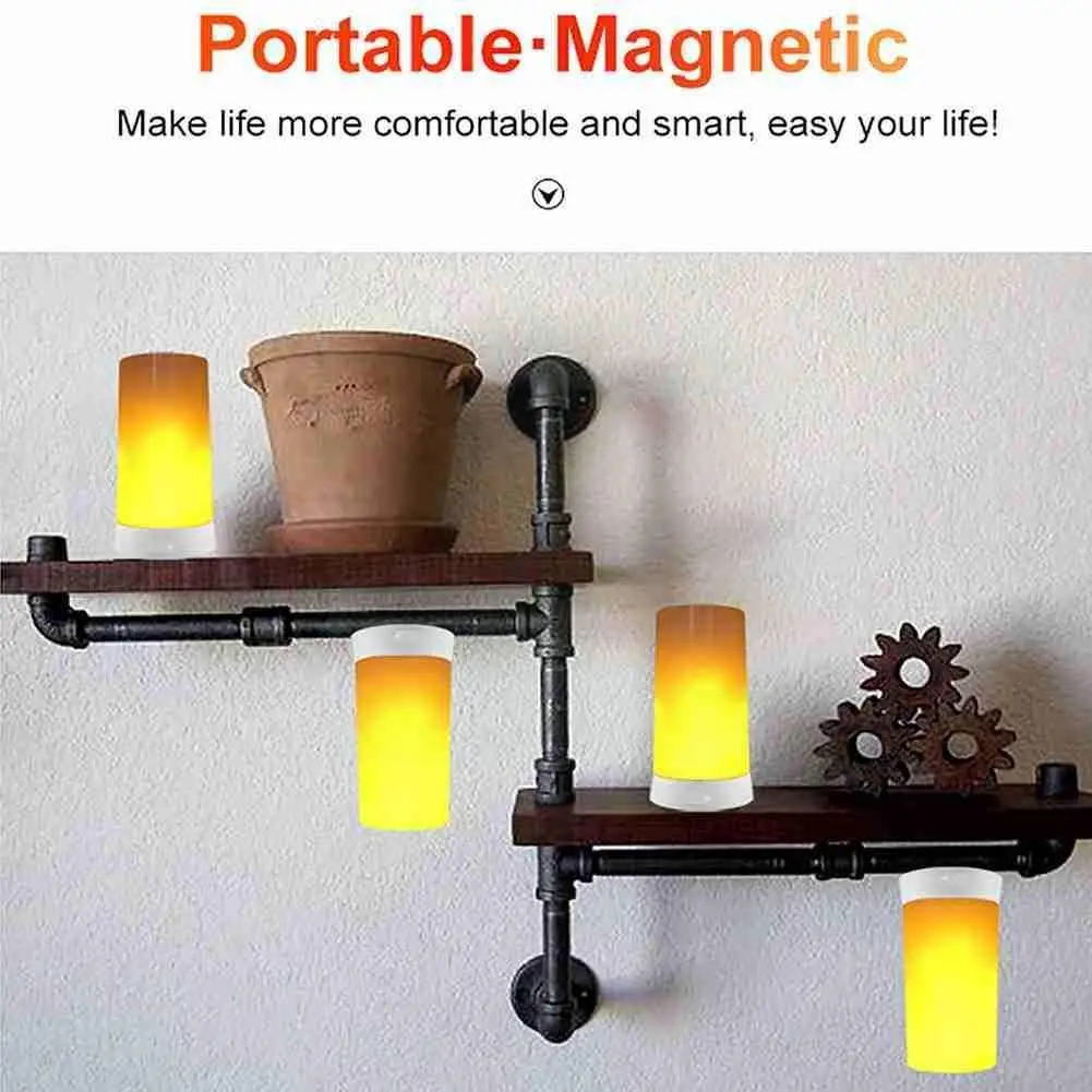 

Dynamic Flame Effect Light Decorative Table Night Light Lamp Atmosphere Living Light Frie Restaurant Bedroom Flame Bar Room N8L4