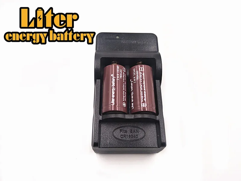 Литровая батарея энергии RCR 123 16340 780mAh 3 7 V литий ионная аккумуляторная + зарядное