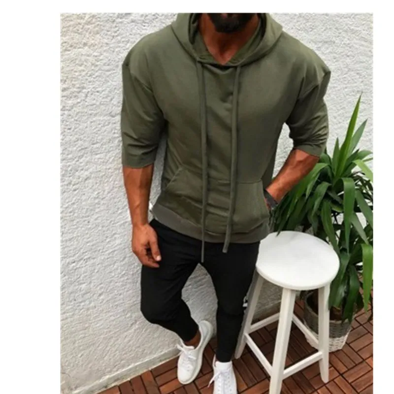 Мужская футболка Топы с коротким рукавом Пэчворк одноцветная толстовка