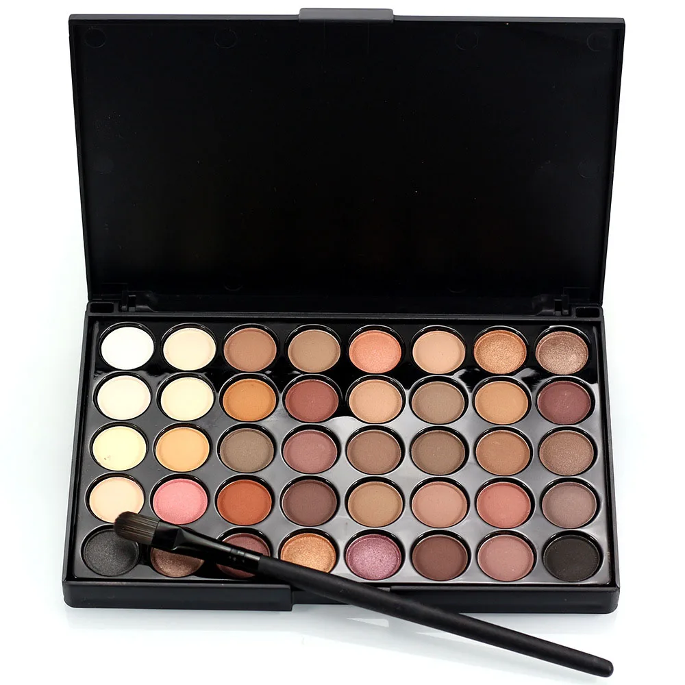 40 цветов портативный матовый макияж для глаз тени век Палитра блестящий порошок