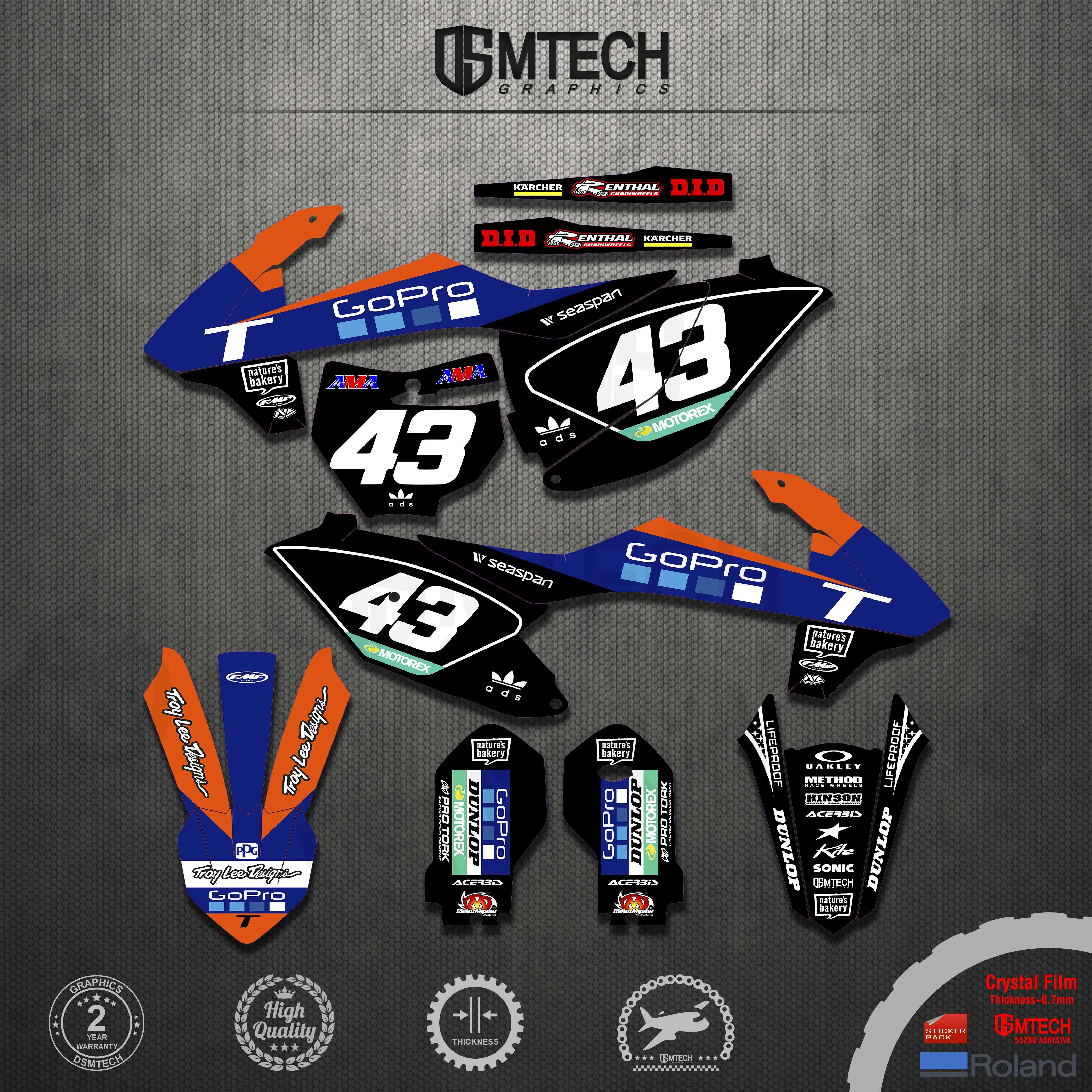 DSMTECH для KTM 85 SX 2020-2018 SX85cc бесплатно пользовательский полный набор наклеек Графика