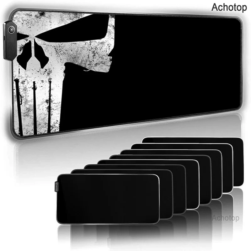 

Skull RGB Large Gaming Mouse Pad Colorful Mouse Mat Esport Keyboard Mat LED Desk Mat Tapis Souris Laptop Gamer Mousepad Carpet