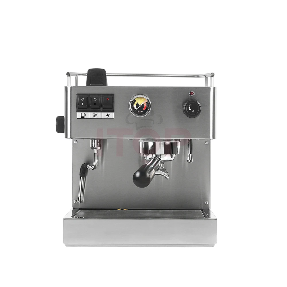 

GZKITCHEN 9 Bar Semi-automatic Countable Espresso Coffee Maker 3L Stainless Steel Semi-commercial Italian Coffee Machine