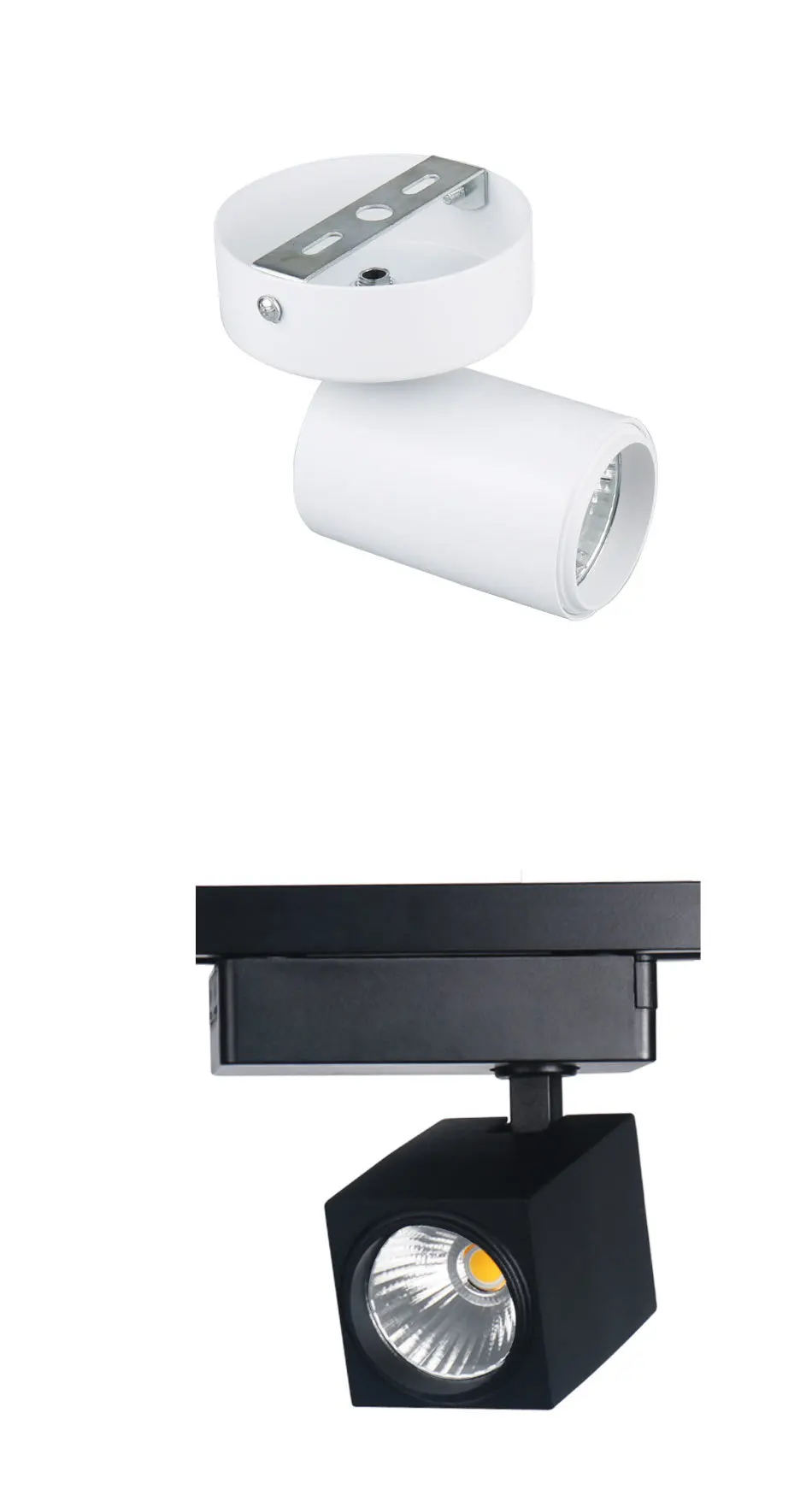 12W LED Track Light CREE Square Rail Spot Light Clothing Shoes Shop Home Kitchen Track Lighting System Spotlights Ceiling Lamps