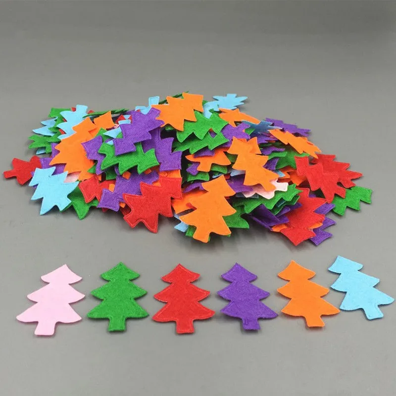 200 шт. декоративные фетровые Аппликации в форме рождественской елки|Войлок| |