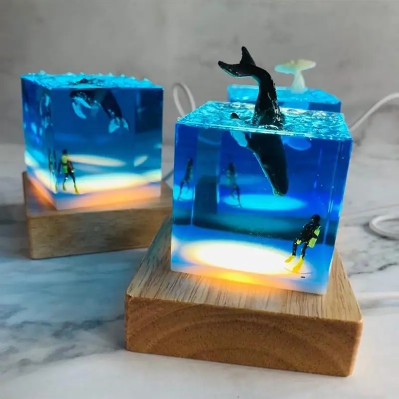 

LED Night Light Shark Diver Decoration Novelty Gift for Children Bedroom Baby Room Decor USB Bedside Night Lamp Dropshipping