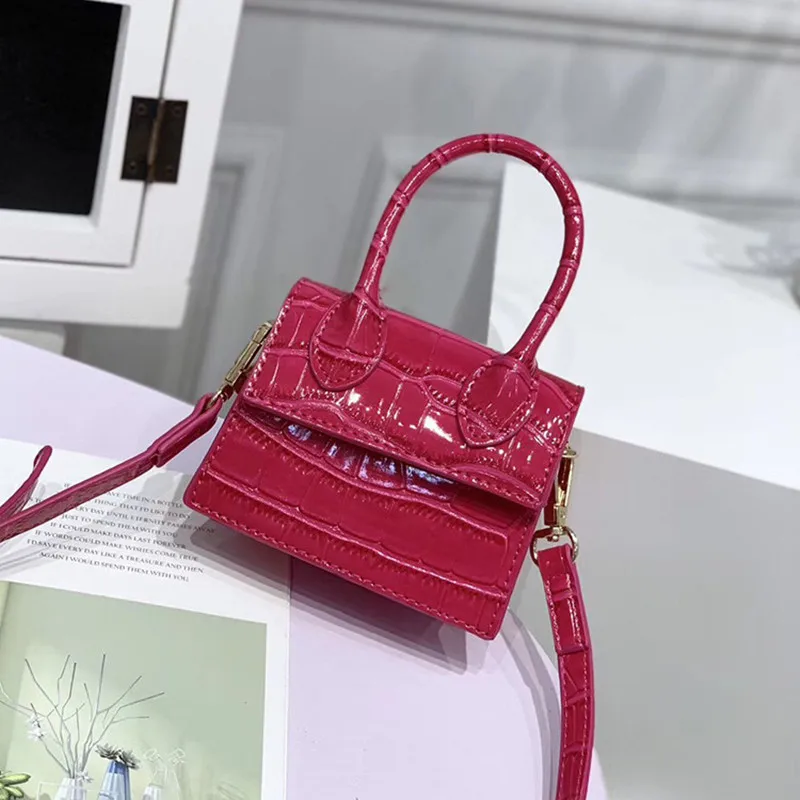 

Mini Square bag 2021 Fashion New Quality PU Leather Women's Handbag Crocodile pattern Chain Small Shoulder Messenger Bags