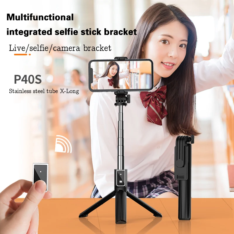 

Patented Bluetooth Selfie Stick Remote Control Tripod Mobile Phone Live Photo Stand Tripod Camera Selfiestick Phone Accessories