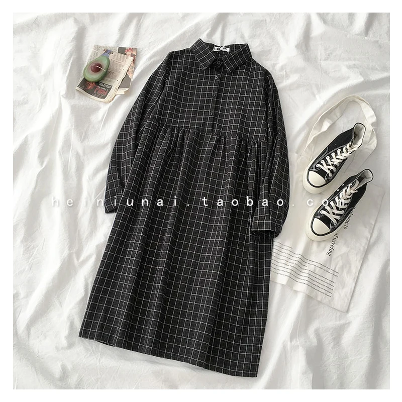 Платье женское с высокой талией и длинным рукавом | Женская одежда