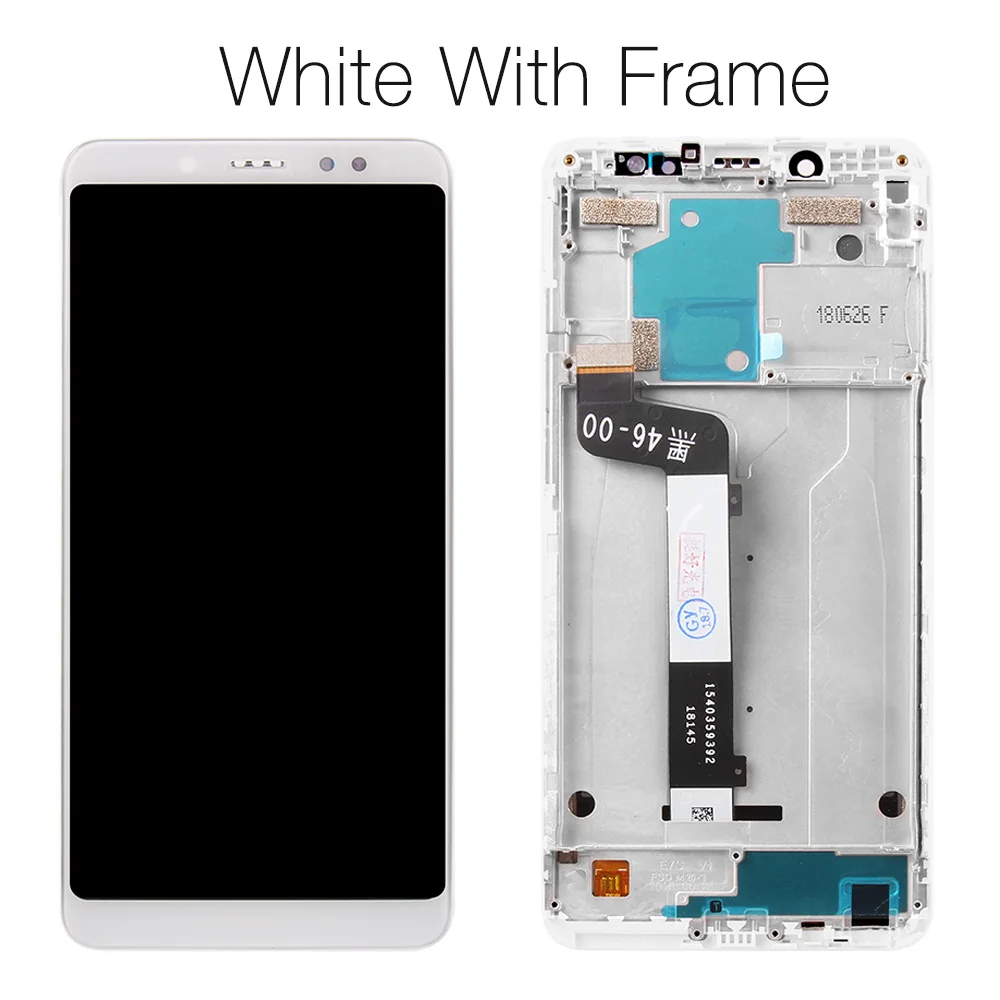 White with Frame ЖК-дисплей для Xiaomi Redmi Note 5 Pro Prime, сенсорный экран, дигитайзер с рамкой для Xiaomi Redmi Note 5, ЖК-дисплей - Цвет: White with Frame