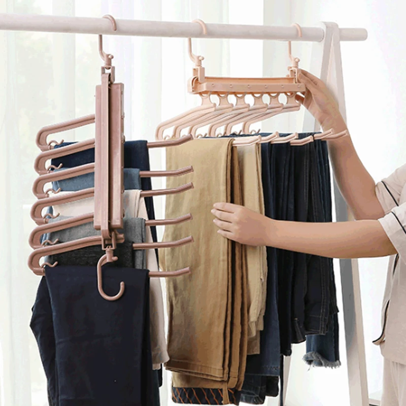 Складные многофункциональные многослойные пластиковые вешалки для одежды