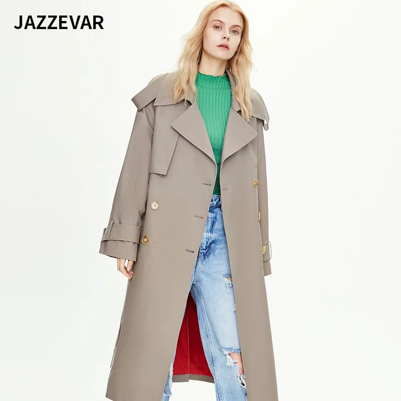 Куртка-ветровка Женская весенне-осенняя двурядная в британском стиле 2021 | одежда