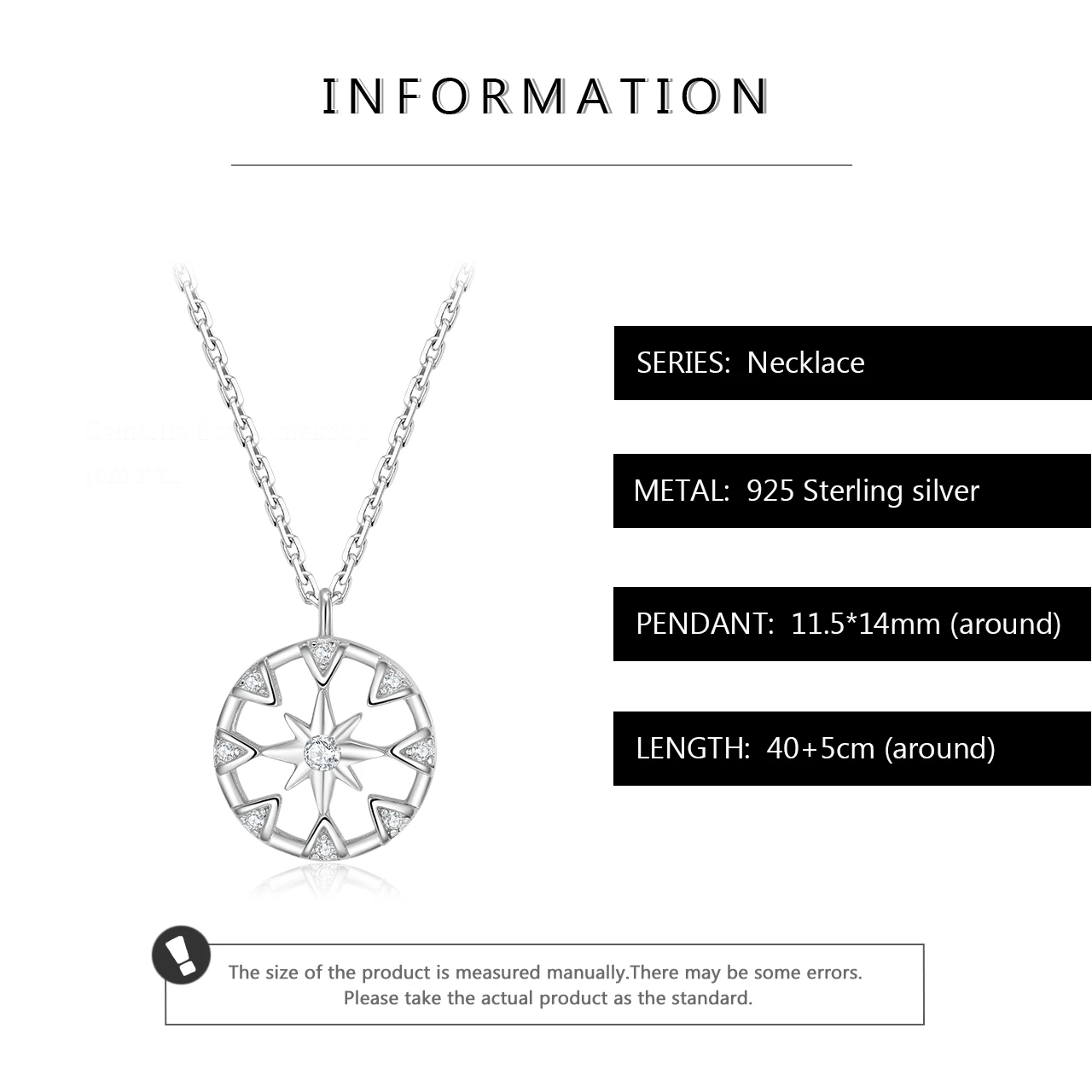 Высокое качество 925 Стерлинговое Серебро круглая звезда кулон кубический
