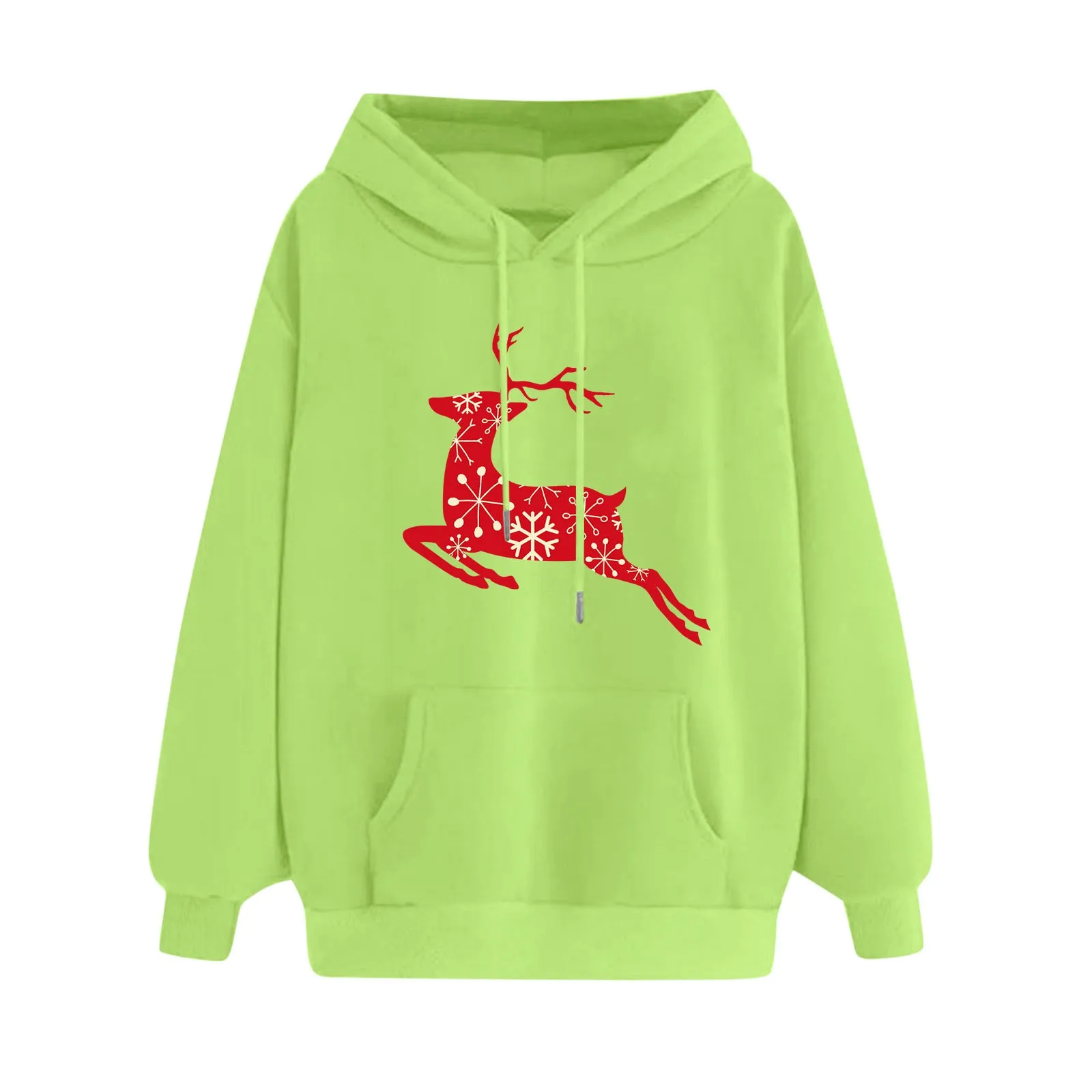 

Женские повседневные толстовки в полоску контрастных цветов свитшот с капюшоном с рождественским принтом Топ с длинным рукавом свободная ...