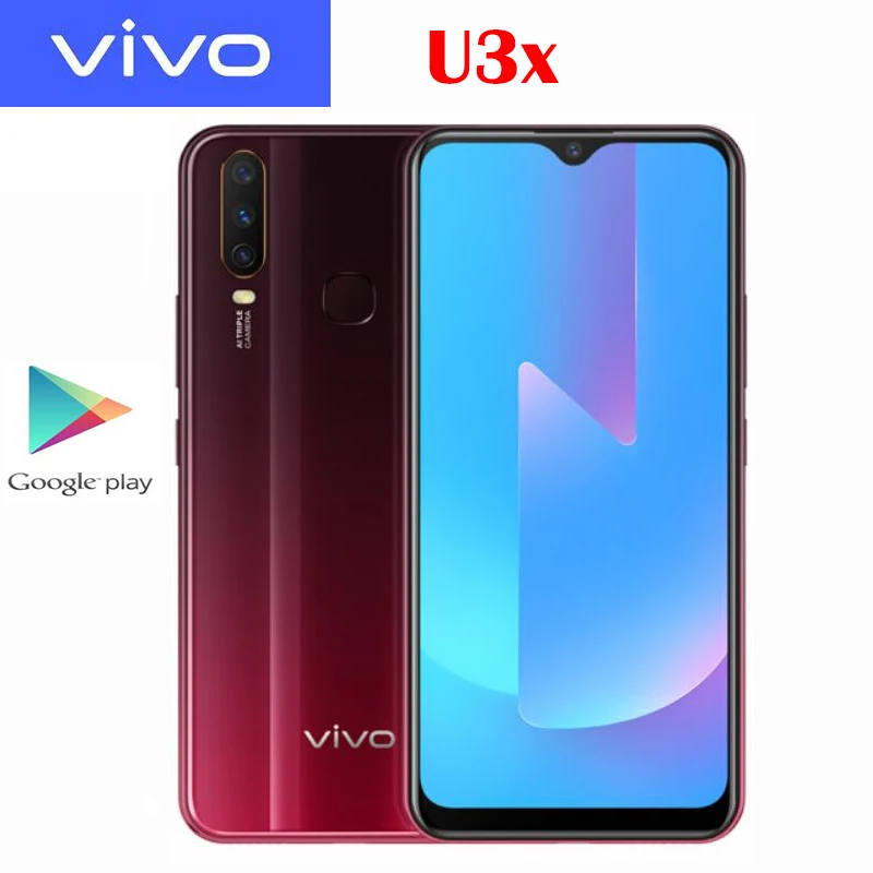 Оригинальный смартфон VIVO U3x Snapdragon 665 6 35 дюйма ЖК экран задняя камера 13 МП