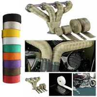 2 5cm5m motorcycle exhaust thermal tape header heat wrap manifold insulation roll resistant give away stainless ties