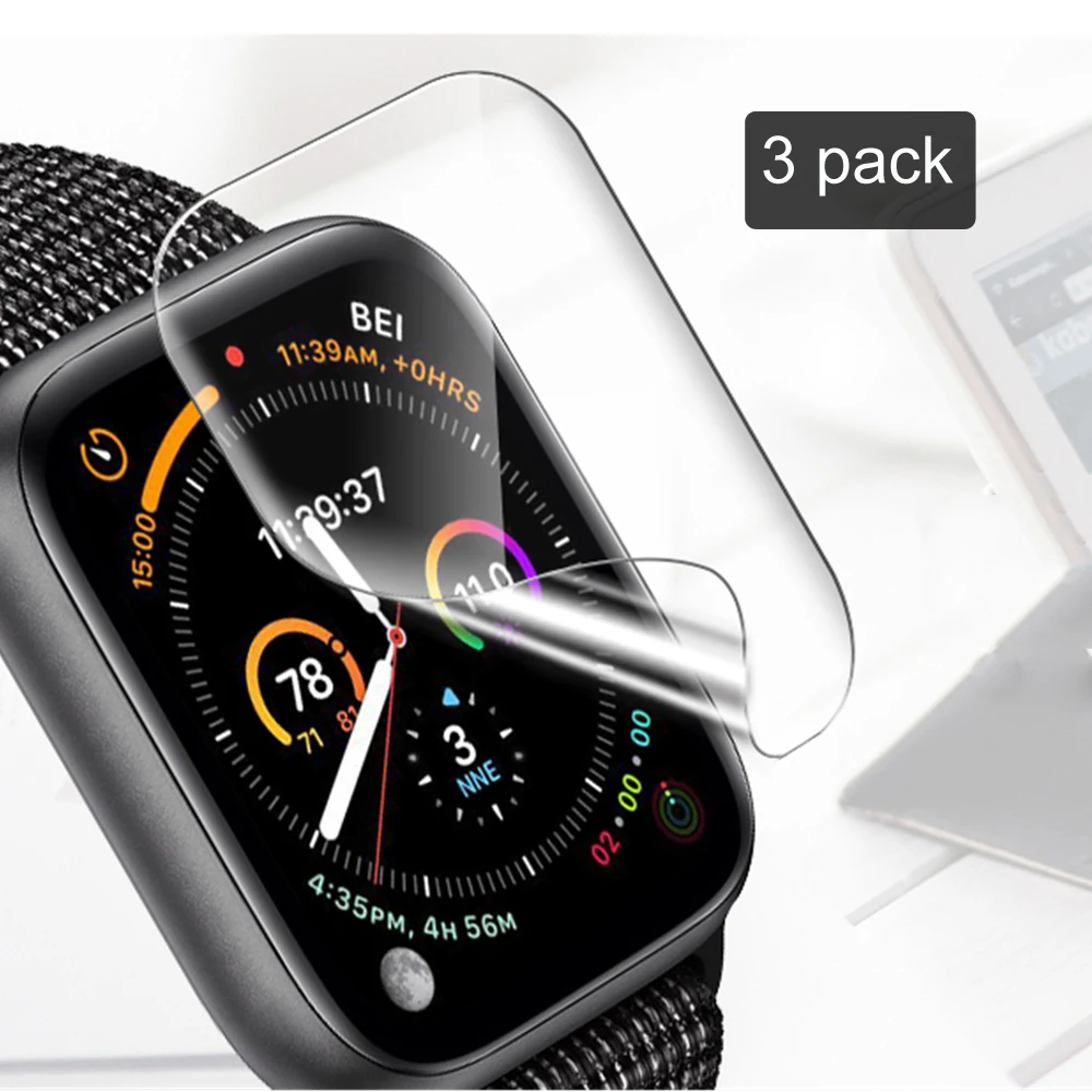 

for Apple Watch 6 SE iWatch 40mm 44mm Screen Protector Series 5 4 Flexible TPU Clear Film Coverage Bubble-Free Anti-Scratch case