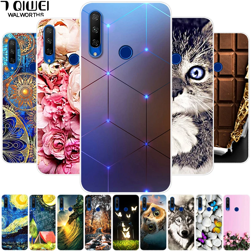 Чехол накладка для Huawei P40 Lite E Honor 9A 9C с принтом в ассортименте.|Бамперы| |
