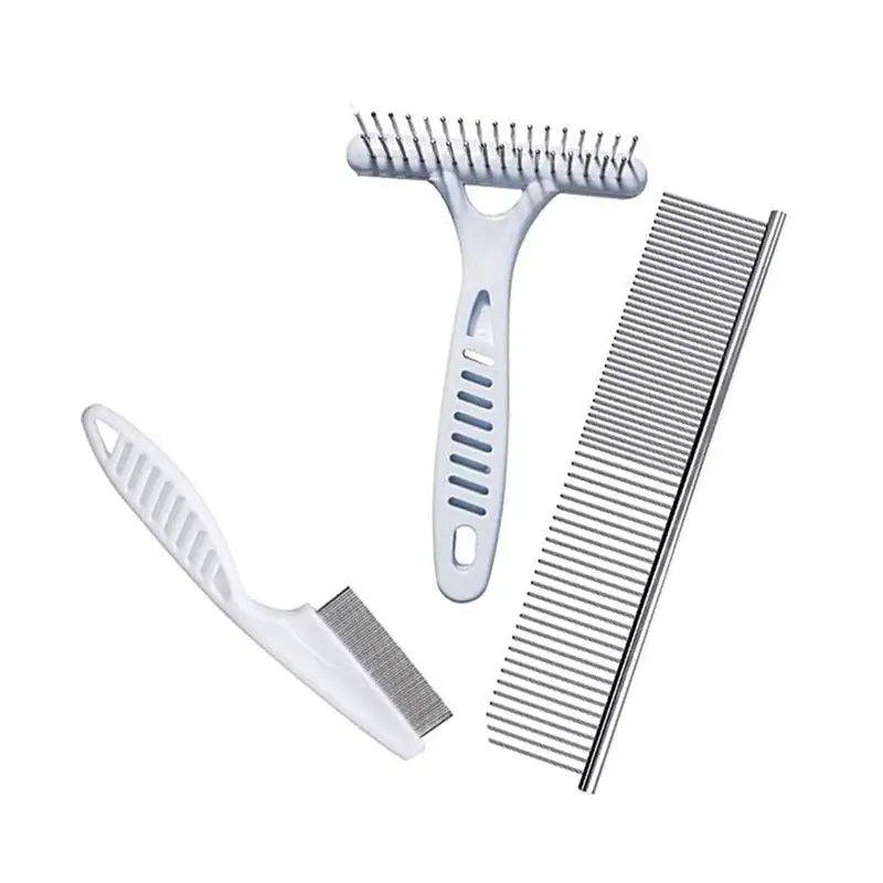 3 шт. собачьи расчески для домашних животных щетки волос из нержавеющей стали