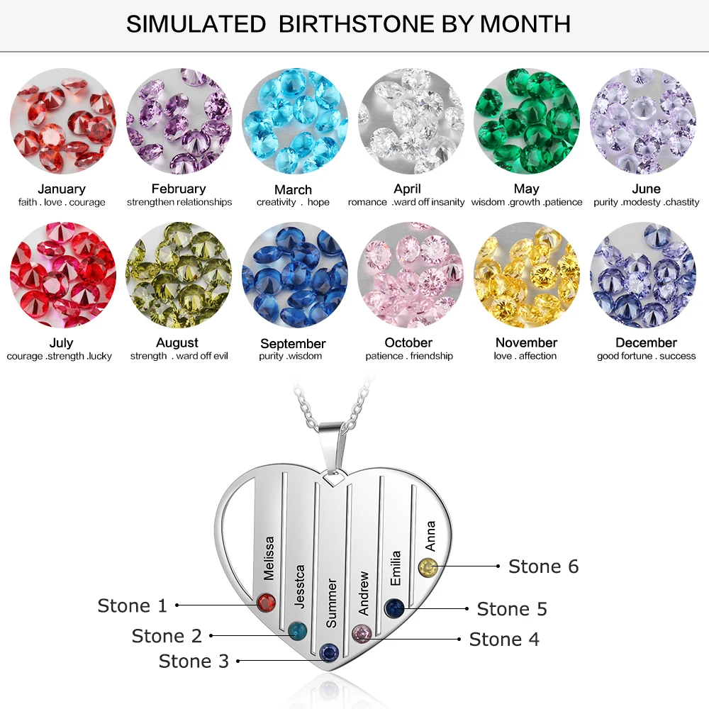 Персонализированная подвеска в форме сердца искусственная кожа с камнями по
