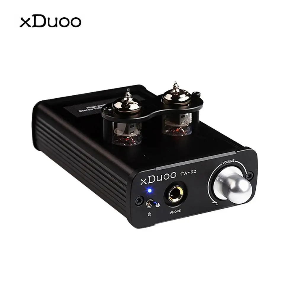 XDuoo TA-02 высокая производительность 6J1x 2 стерео вакуумная трубка Hifi AMP двойной ламповый усилитель класса A буферный усилитель Черный