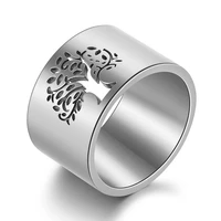 hollowed out tree of life ring womens simple ring