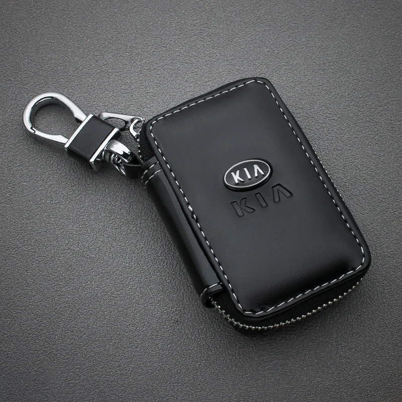 1 шт. кожаный мужской и женский кошелек для автомобильных ключей модная