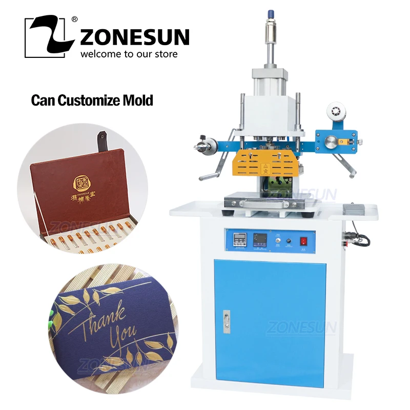 ZONESUN ZS 819C 150x230 мм пневматическая машина для тиснения логотипа и косметики
