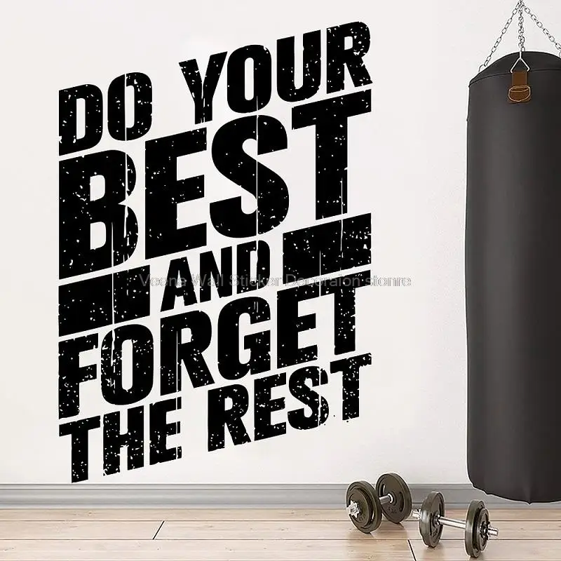 

Fitness wall stickers sports training room inspirational quotes exercise fitness club gym decoration vinyls decal mural 18