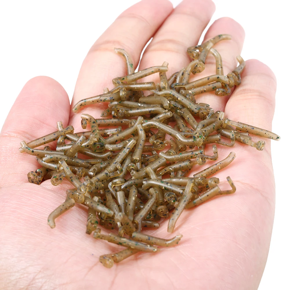 Рыболовные крючки трубки из мягкой резины соединение с рыболовным крючком