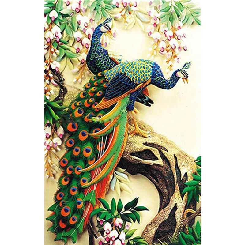 Павлин краски по номерам Schilderen op Nummer холст Lienzo для взрослых раскраска Pintura por Numero DIY