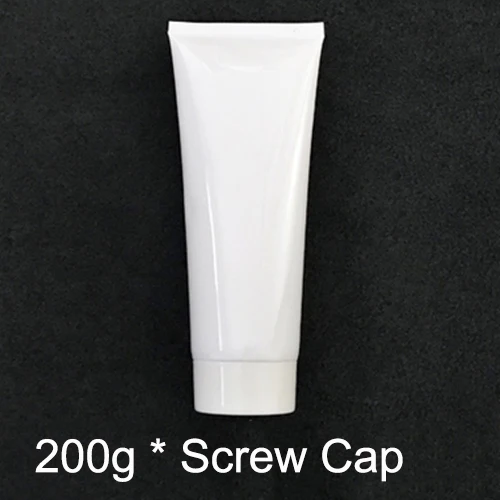 200ml 5 мл 10 мл 30 мл 50 мл 100 мл 200 мл белая пластиковая мягкая бутылка для макияжа для выдавливания крема пузырьки для шампуня емкость для лосьона 30 шт - Цвет: 200ml
