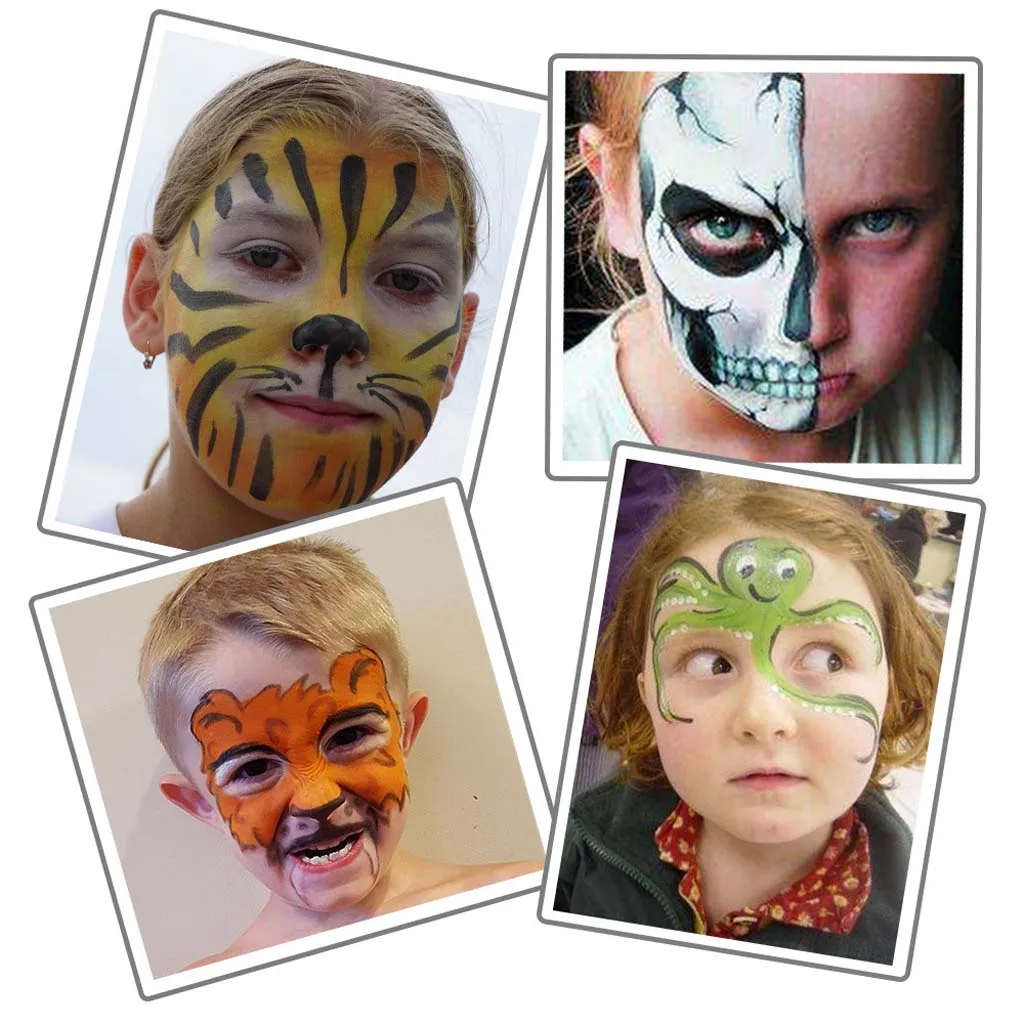 16 цветов окрашенные лицевые мелки для детей живопись лица тела Карандаши