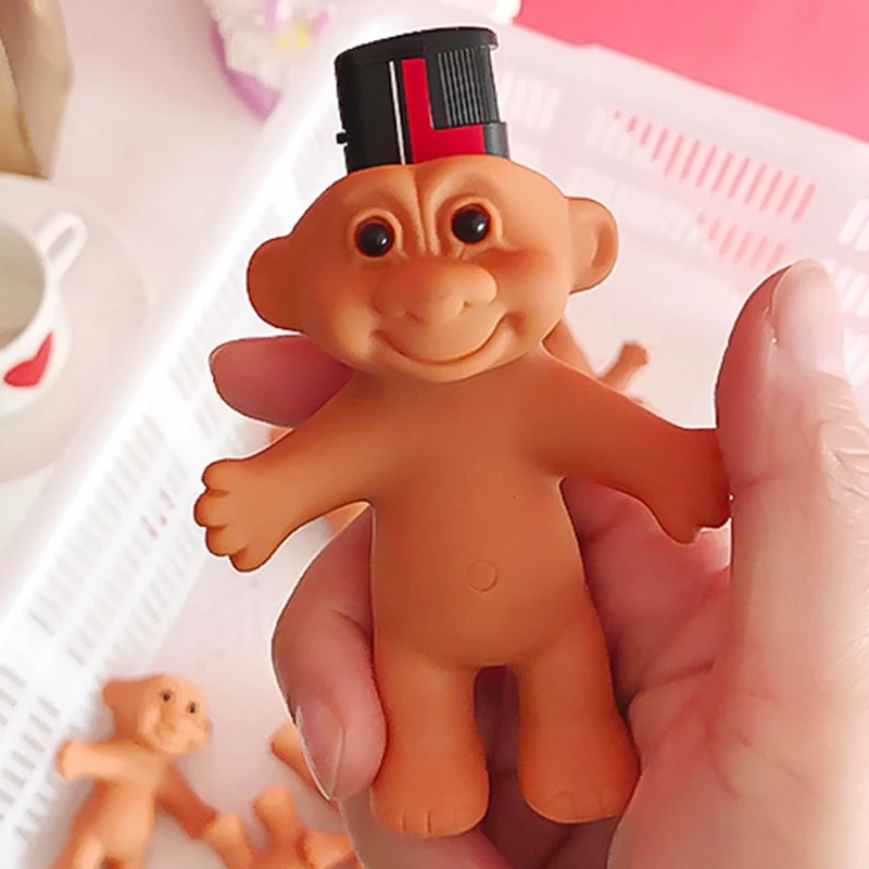 

Cute Silicone Cute Funny Rubber Naked Doll 7cm Mini Lighter Case Box Lighter Protector Nostalgic Toys Cigarette Accessories