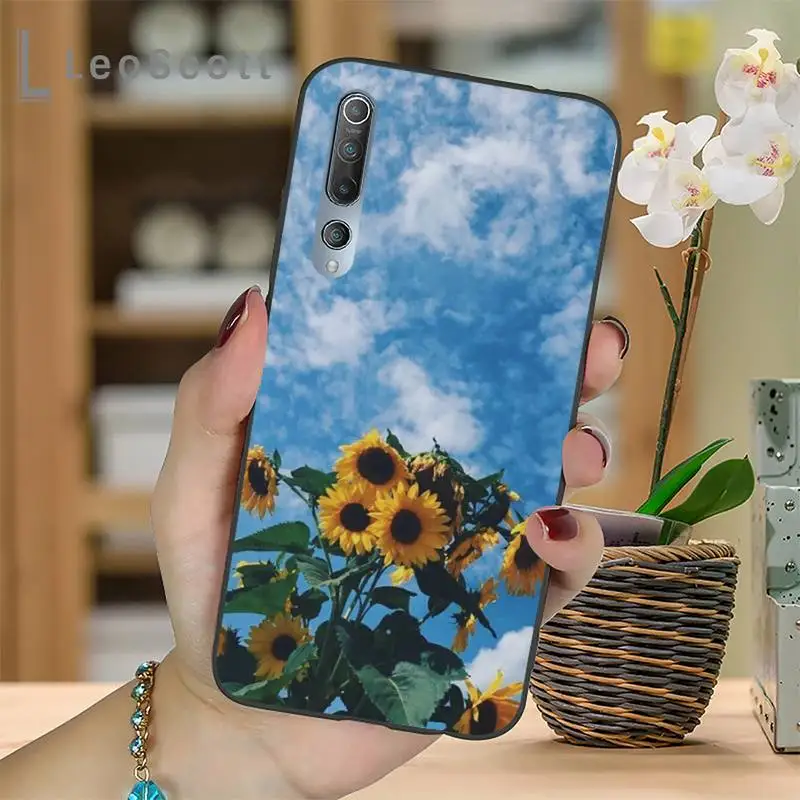 

sunflower Phone Case For Xiaomi mi Redmi note 7 8t 9 9t 9s 8 10 10t 11 pro lite K20 max 3
