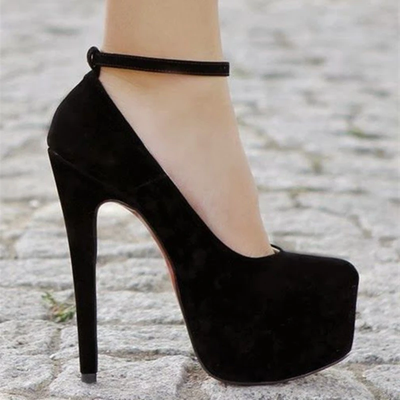 Женские простые туфли-лодочки на высоком каблуке модельные туфли с круглым