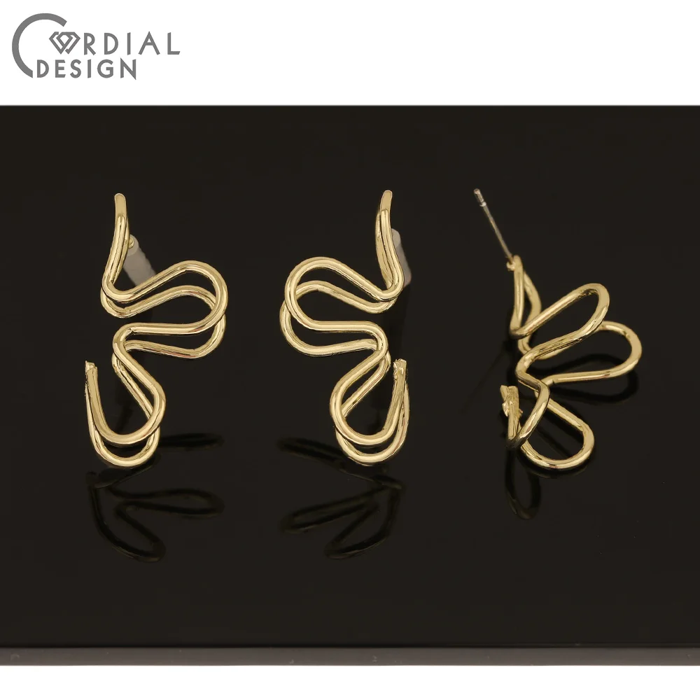 

Cordial Design 50Pcs 15*29MM Jewelry Accessories/Earrings Stud/Flower Shape/DIY Making/Hand Made/Jewelry Findings & Components