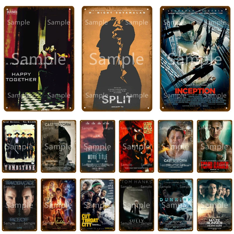 Оловянный плакат с выпуском фильма металлический металлическая винтажная